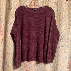 Ellen Tracy Plum Crewneck Sweater